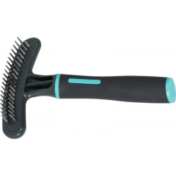 zolux Double-row curry comb with 39 teeth, size 12 x 3 x 17 cm. ANAH range, for dogs. Brush