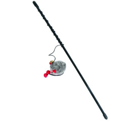 animallparadise 1 Mishka fishing rod mouse with bell toy for cat random colors Fishing rods and feathers