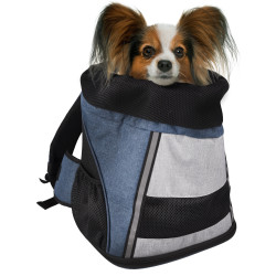 sacs de transport Sac de transport ventral Timi bleu 34 x 25 x 37 H cm pour chien max 7 kg
