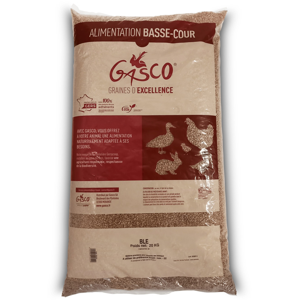 Gasco Tarwe 20 kg, voeder met lage opbrengst Voedsel