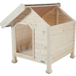 zolux Casetta per cani in legno, taglia Medium. dimensioni esterne 84 x 90 x 85 cm di altezza. Casa del cane