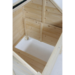 zolux Drewniany domek dla psa, rozmiar Medium. wymiary zewnętrzne 84 x 90 x 85 cm wysokość. Niche, barrière et parc