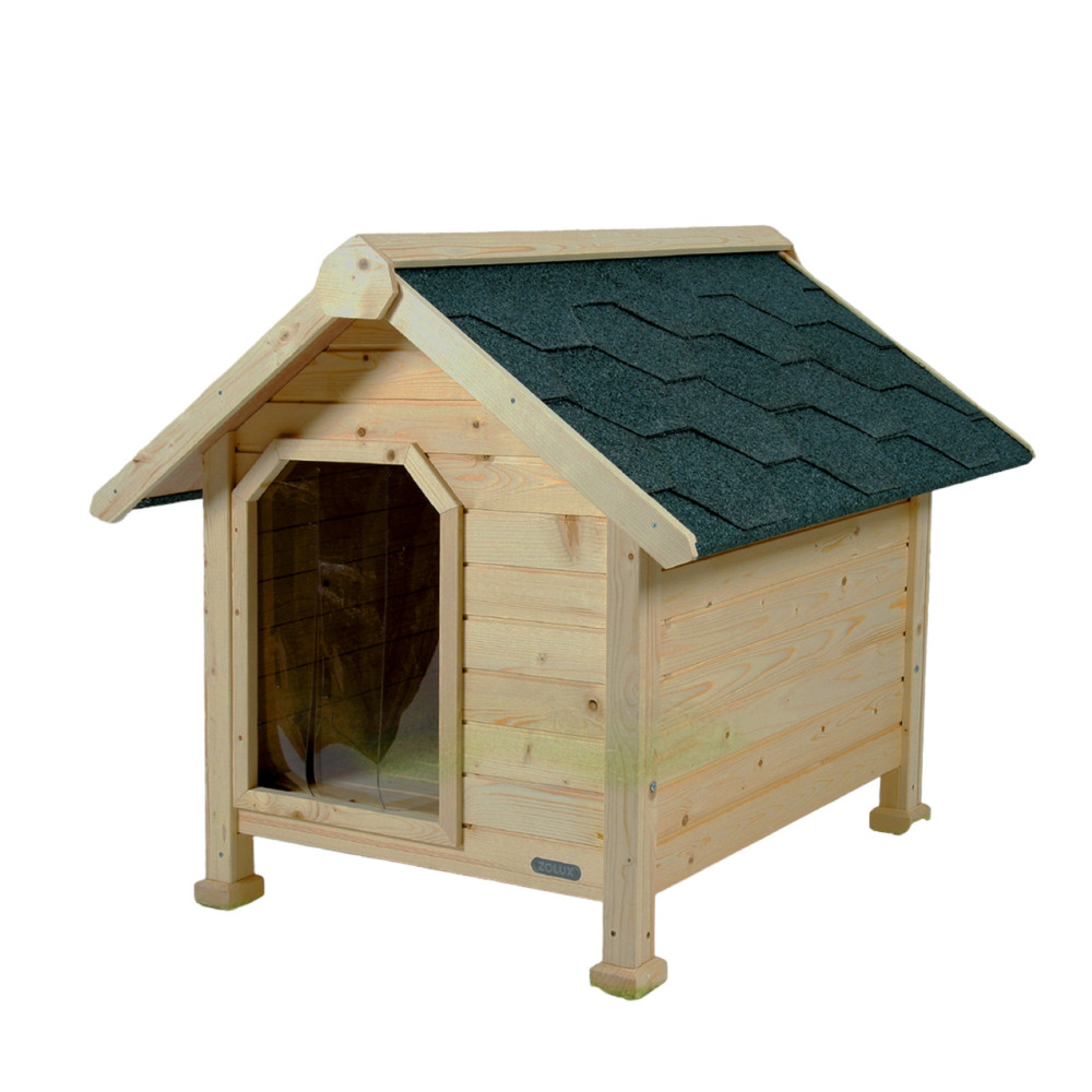 zolux Chalé de madeira para cães Grande dimensão exterior 101 x 94 cm H 94 cm Casa do cão