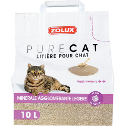 zolux Ninhada mineral de aglomeração leve 10 litros ou 7,18 kg para gatos Ninhada