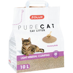 zolux Lettiera minerale leggera e agglomerante 10 litri o 7,18 kg per gatti Cucciolata