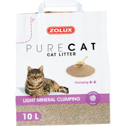zolux Ninhada mineral de aglomeração leve 10 litros ou 7,18 kg para gatos Ninhada