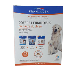 Francodex Leckerlis Box Wohlbefinden für Hund und Welpe Leckerli Hund