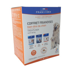 Francodex Leckerlis Box Wohlbefinden für Hund und Welpe Leckerli Hund