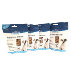 Francodex Pack Oral Hygiene Treats 4 x 75g Dla szczeniąt i małych psów poniżej 10 kg Soins des dents pour chiens