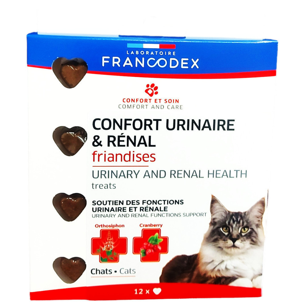 Francodex Cat treat for urinary and renal comfort. Cat treats