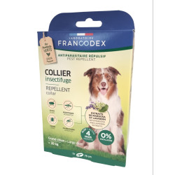 Francodex Coleira repelente de insectos para cães com mais de 20 kg. comprimento 72 cm. colar de controlo de pragas