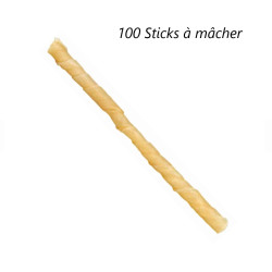 Boeuf 100 Sticks à mâcher 12 cm ø 7-8 mm pour chien