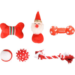 Flamingo 6 giocattoli in un calzino per Natale, giocattolo per cani Peluche per cani