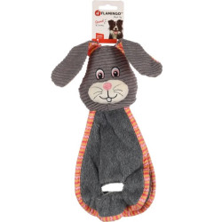 Flamingo Grey rabbit, 42 cm, plush toy for dogs Squeaky toys for dogs