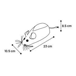 Flamingo Grzechocząca myszka ø 10,5 cm x 23 cm zabawka dla kota Jeux