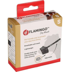 Flamingo Black soft nylon muzzle size S for dogs Muzzle
