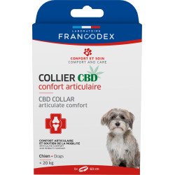 Francodex Coleira CBD para conforto articular para cães com menos de 20kg. Anti-Stress