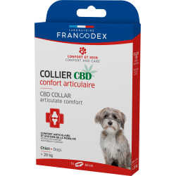 Francodex CBD-Halsband für Gelenkkomfort für Hunde mit einem Gewicht von weniger als 20 kg. Anti-Stress