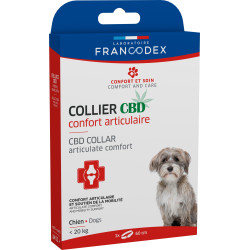 Francodex Collare in CBD per il comfort delle articolazioni per cani di peso inferiore a 20 kg. Antistress