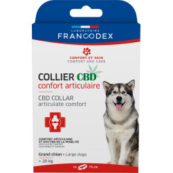 Francodex Collar CBD para el confort articular de los perros de más de 20 kg. Antiestrés