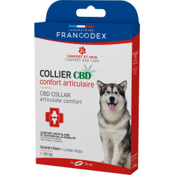 Francodex Coleira CBD para conforto articular para cães com mais de 20kg. Anti-Stress