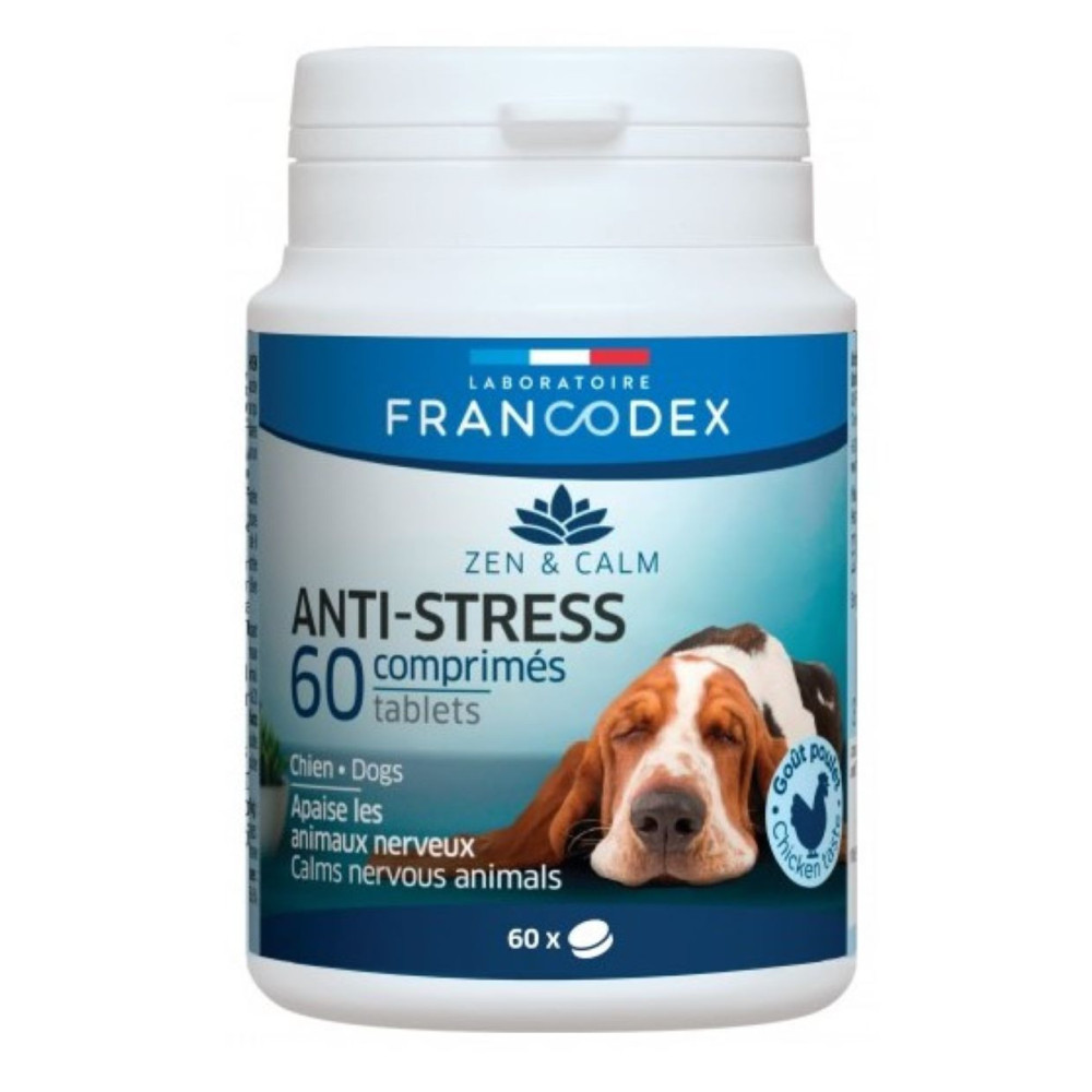 Francodex Anti-Stress Entspannungstabletten 60 Tabletten für Hunde Anti-Stress
