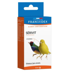 Francodex Serivit vitamínico 15 ml para aves Suplemento alimentar