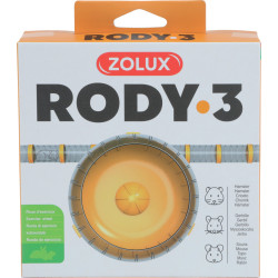 zolux 1 Leises Übungsrad für Käfig Rody3 Farbe Banane Größe ø 14 cm x 5 cm für Nagetier Rad