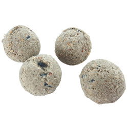 zolux 4 bolas de grasa de ave de 90 g para todas las estaciones Bola de comida para pájaros