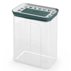 Stefanplast Caixa de tratamento hermética verde de 2,2 litros para cães e gatos Caixa de armazenamento de alimentos