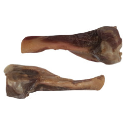 zolux Zwei Schinkenknochen für Hunde. Mindestens 460 g. Echter Knochen