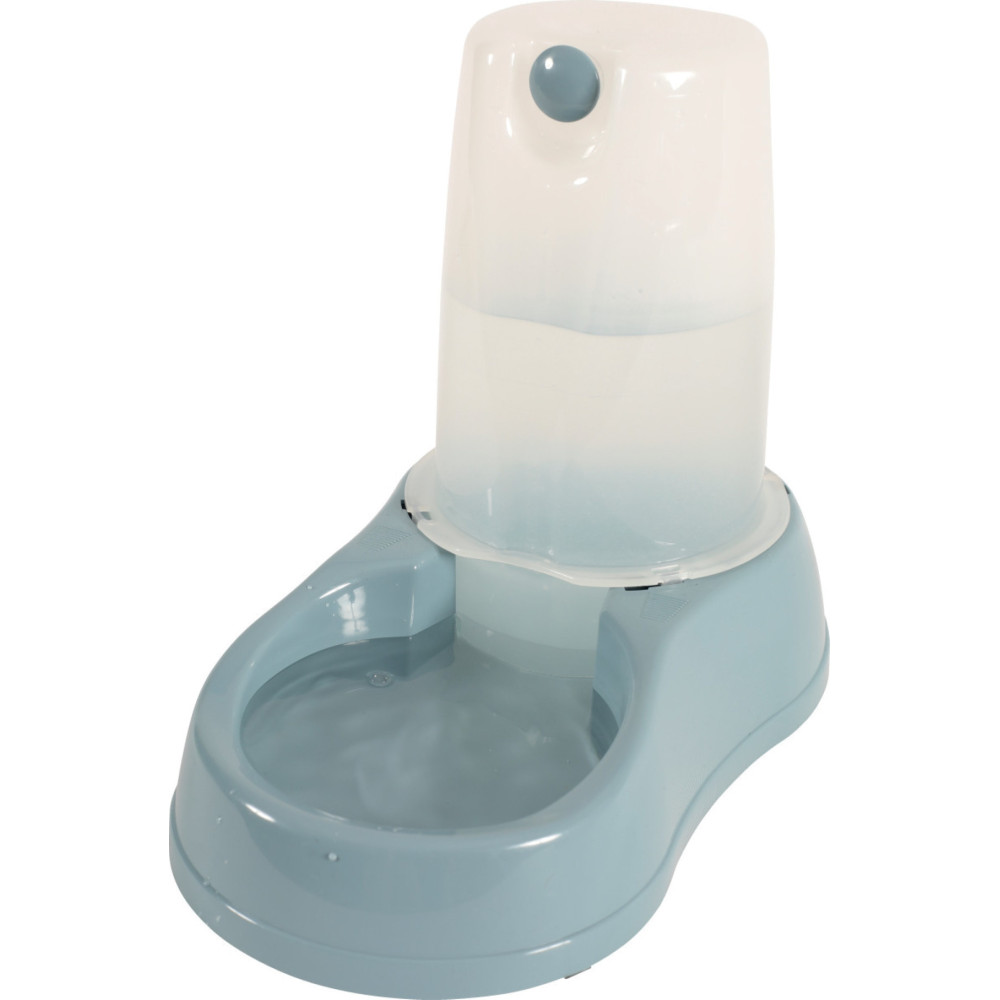Stefanplast Water dispenser 1.5 liters, blue plastic, for dog or cat Water and food dispenser