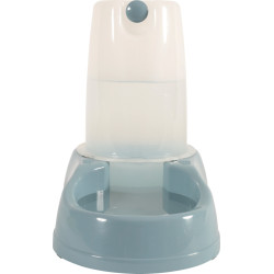 Stefanplast Distribuidor de água de 1,5 litros, plástico azul, para cão ou gato Distribuidor de água, alimentos