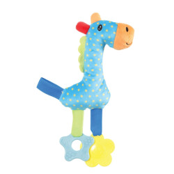 animallparadise Blue rio giraffe plush chew ring 26 cm puppy toy Plush for dog