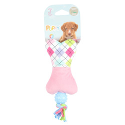 animallparadise Palla di peluche Tiny bone rosa TPR 19 cm giocattolo per cuccioli Peluche per cani