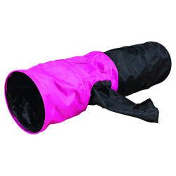 Trixie Speeltunnel ø 30 × 115 cm voor kat en puppy zwart en roze kleur Tunnel