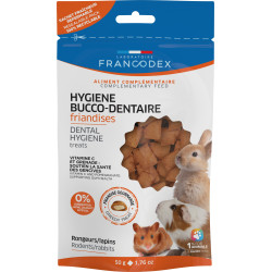 Francodex Guloseimas para higiene oral 50 g para roedores e coelhos Petiscos e suplementos