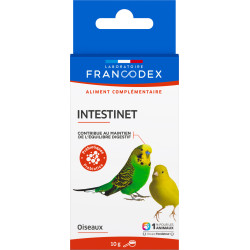 Francodex Intestinet mantiene l'equilibrio digestivo 10 g per uccelli Integratore alimentare