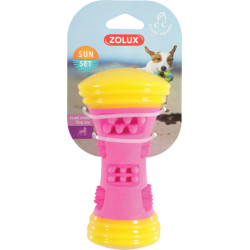 zolux Sunset Hantel-Spielzeug 15 cm rosa für Hunde Quietschspielzeug für Hunde