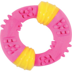 zolux Spielzeug Ring Sunset 15 cm rosa für Hunde Quietschspielzeug für Hunde