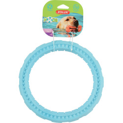 zolux Moos Giocattolo ad anello galleggiante blu in TPR ø 23 cm x 3 cm per cani Giocattolo per cani