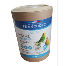 Francodex Repelente de insectos en polvo 150 g para pájaros Antiparasitaire oiseaux