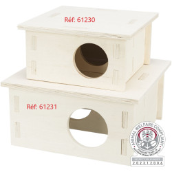Trixie Casa de nidificação com 2 quartos 25 x 12 x 25 cm para hamsters grandes e dgues Acessórios de gaiola