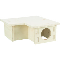 Trixie Casa de nidificação com 3 câmaras 30 x 12 x 30 cm para hamsters grandes e dgues Acessórios de gaiola