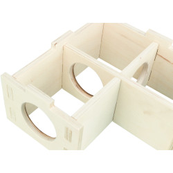 Trixie 3-komorowy domek lęgowy 30 x 12 x 30 cm dla dużych chomików i gryzoni Accessoire de cage