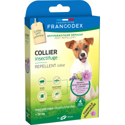 Francodex Coleira repelente de insectos 35 cm para cachorros e cães pequenos com menos de 10 kg fórmula reforçada colar de co...