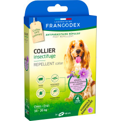 Francodex Collier Insectifuge 60 cm pour Chiens de 10 kg à 20 kg formule renforcée collier antiparasitaire