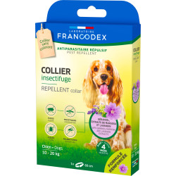 Francodex Collier Insectifuge 60 cm pour Chiens de 10 kg à 20 kg formule renforcée collar de control de plagas