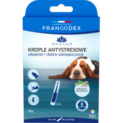 Francodex 4 antystresowe pipety uspokajające i poprawiające samopoczucie dla psów Anti-Stress