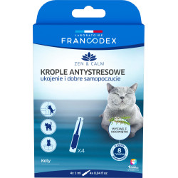 Francodex 4 Pipetas calmantes anti-stress e de bem-estar para gatos Comportamento